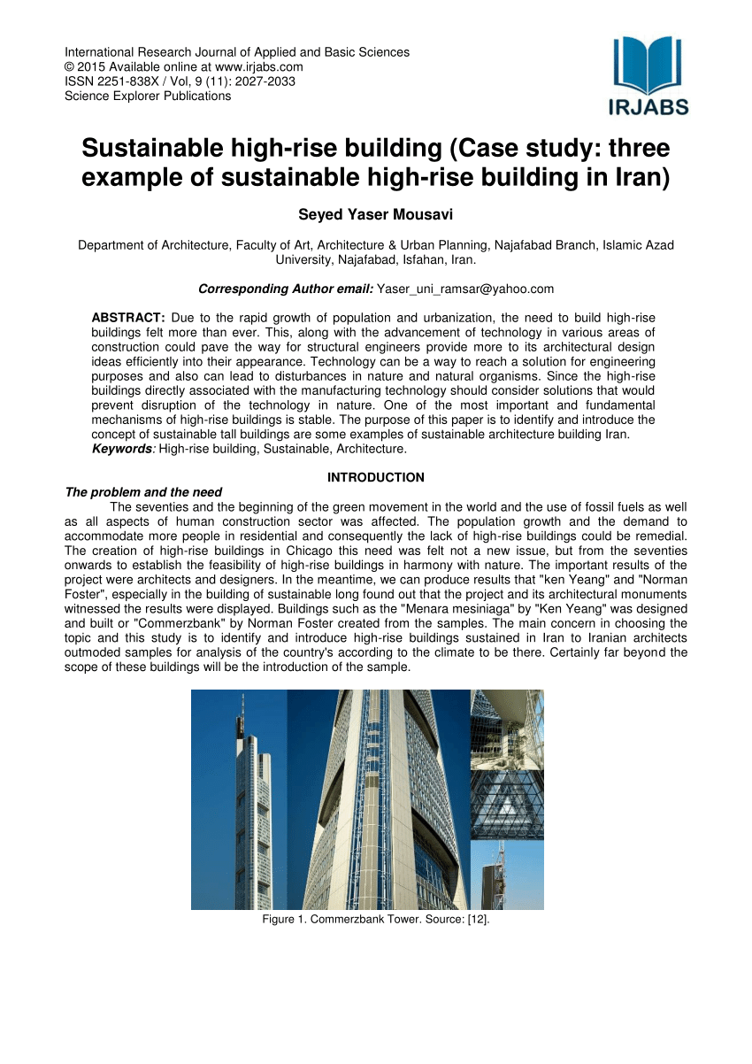high rise building case study pdf