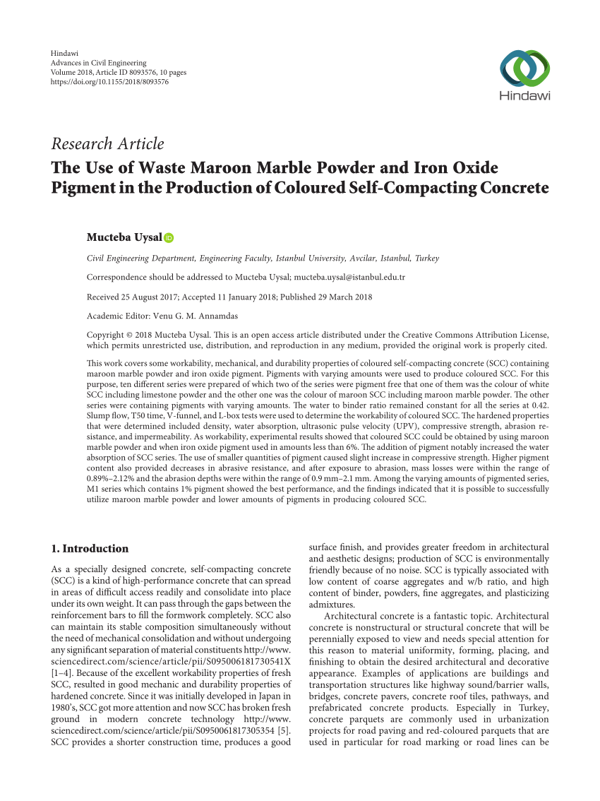 Pdf Influence Of Waste Marble Powder As A Replacement Of Cement On The Properties Of Mortar