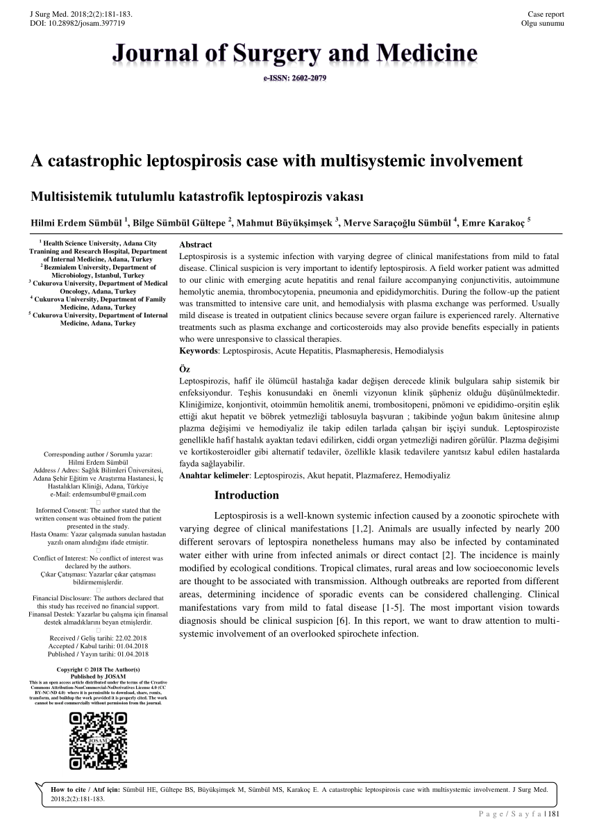 leptospirosis case study