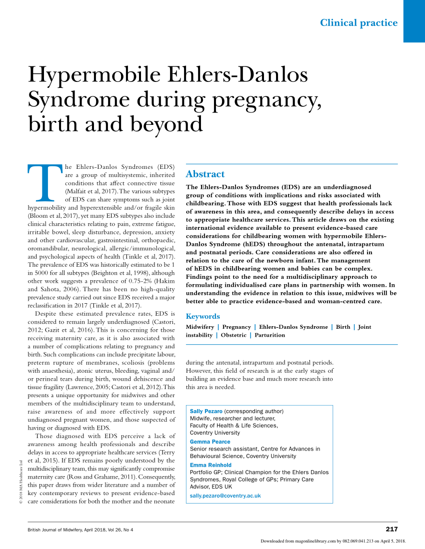 Covert Ehlers-Danlos syndrome in pregnancy - The Lancet Rheumatology