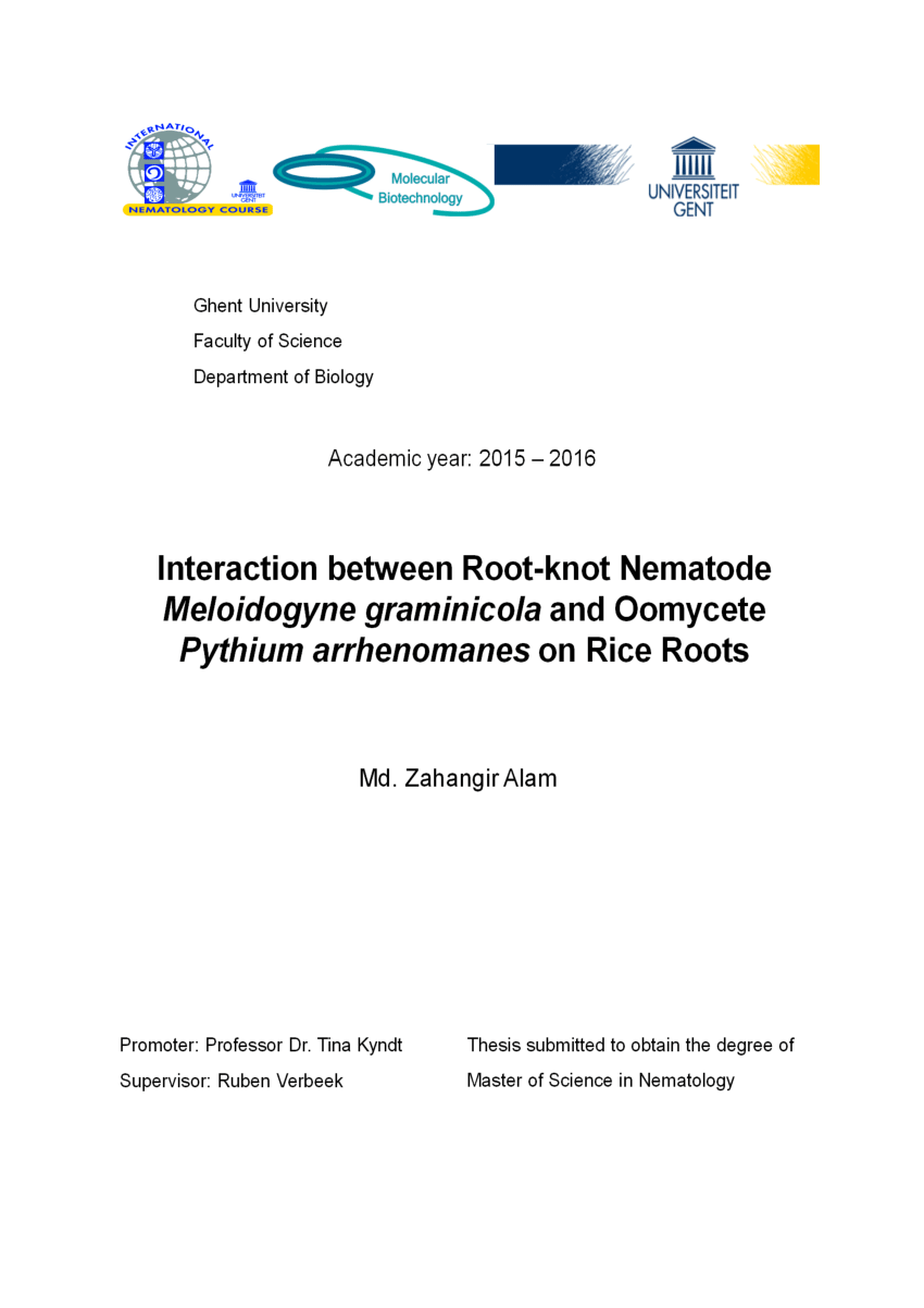 PDF) Interaction between Root-knot Nematode Meloidogyne ...