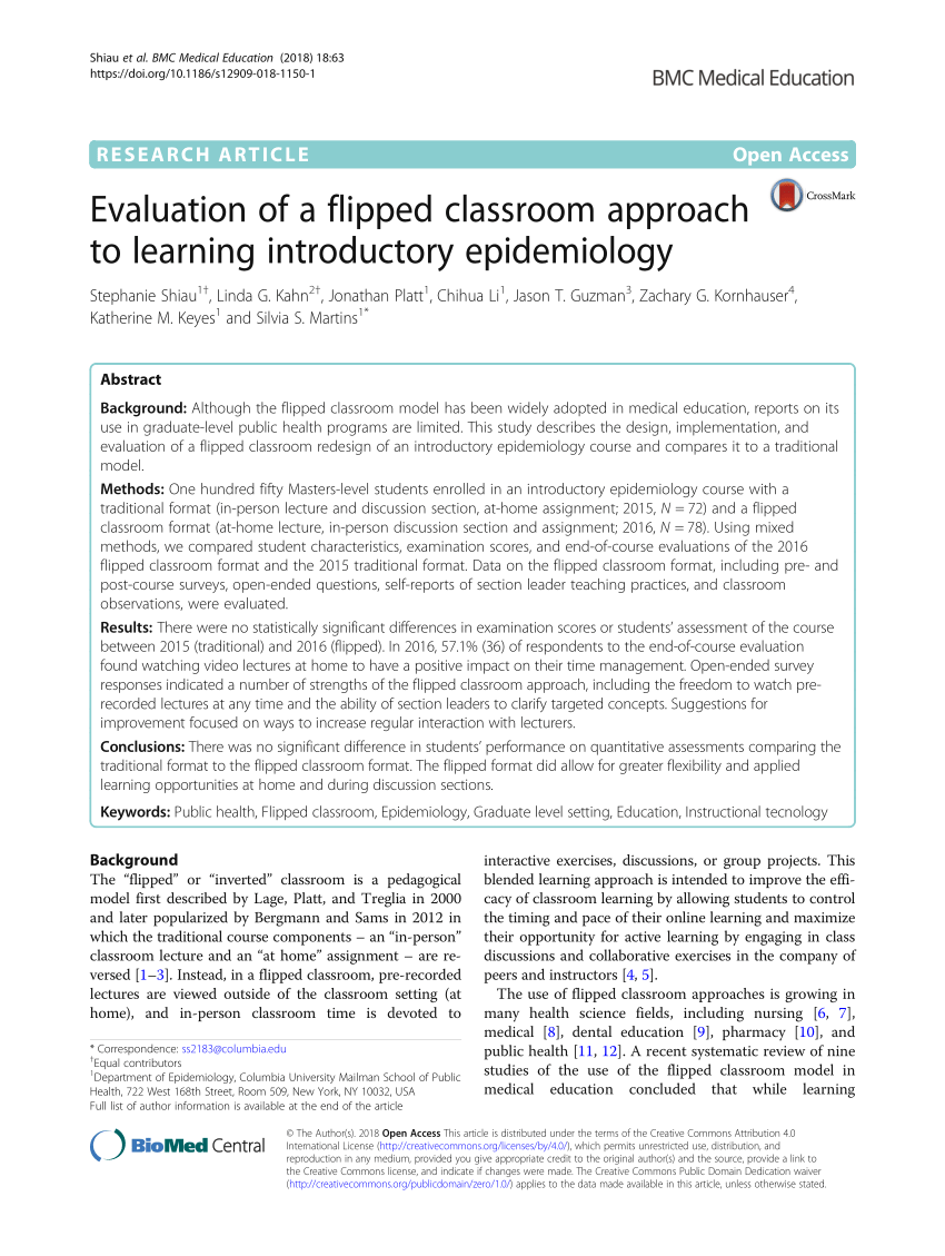 research paper about flipped classroom