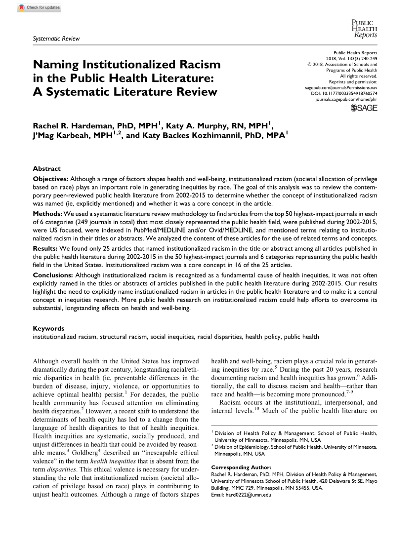 public health literature review