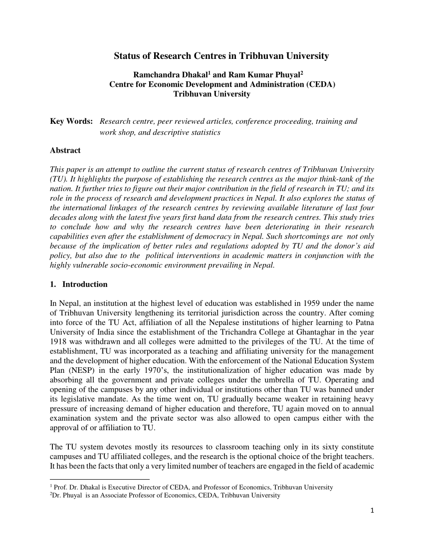 thesis proposal sample of tribhuvan university