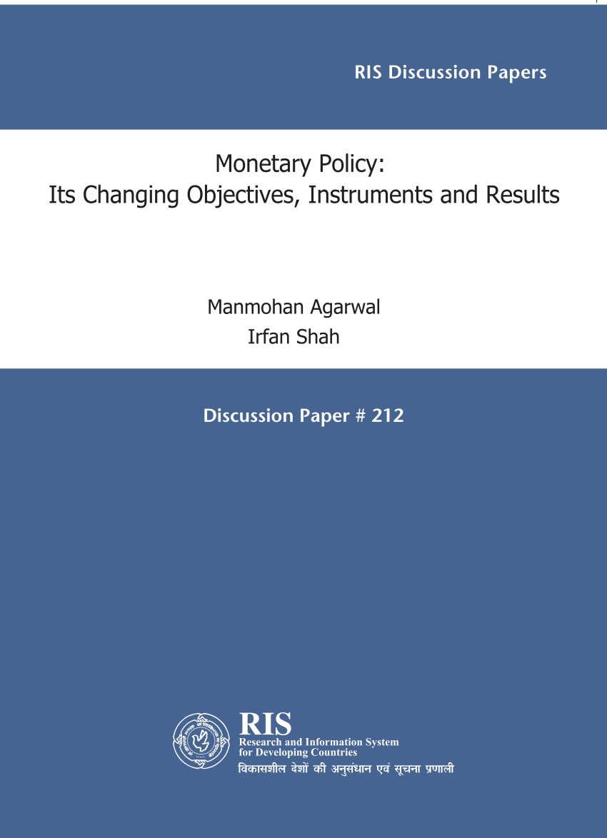 objectives of monetary policy in developing countries