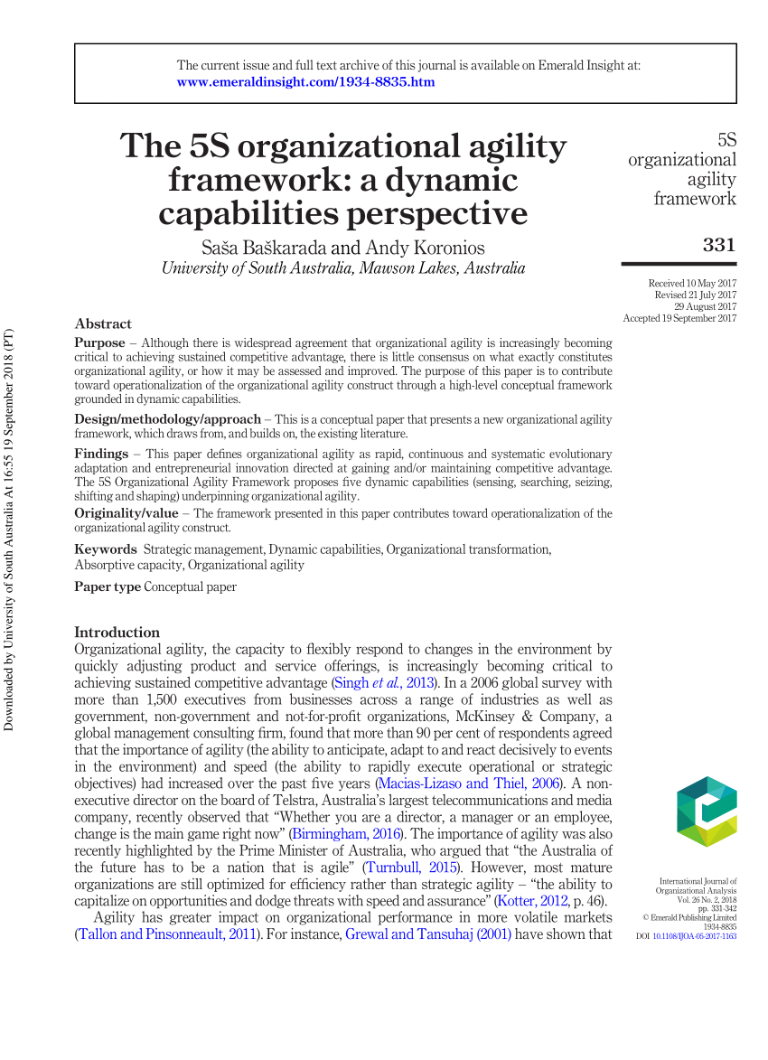 organizational agility literature review