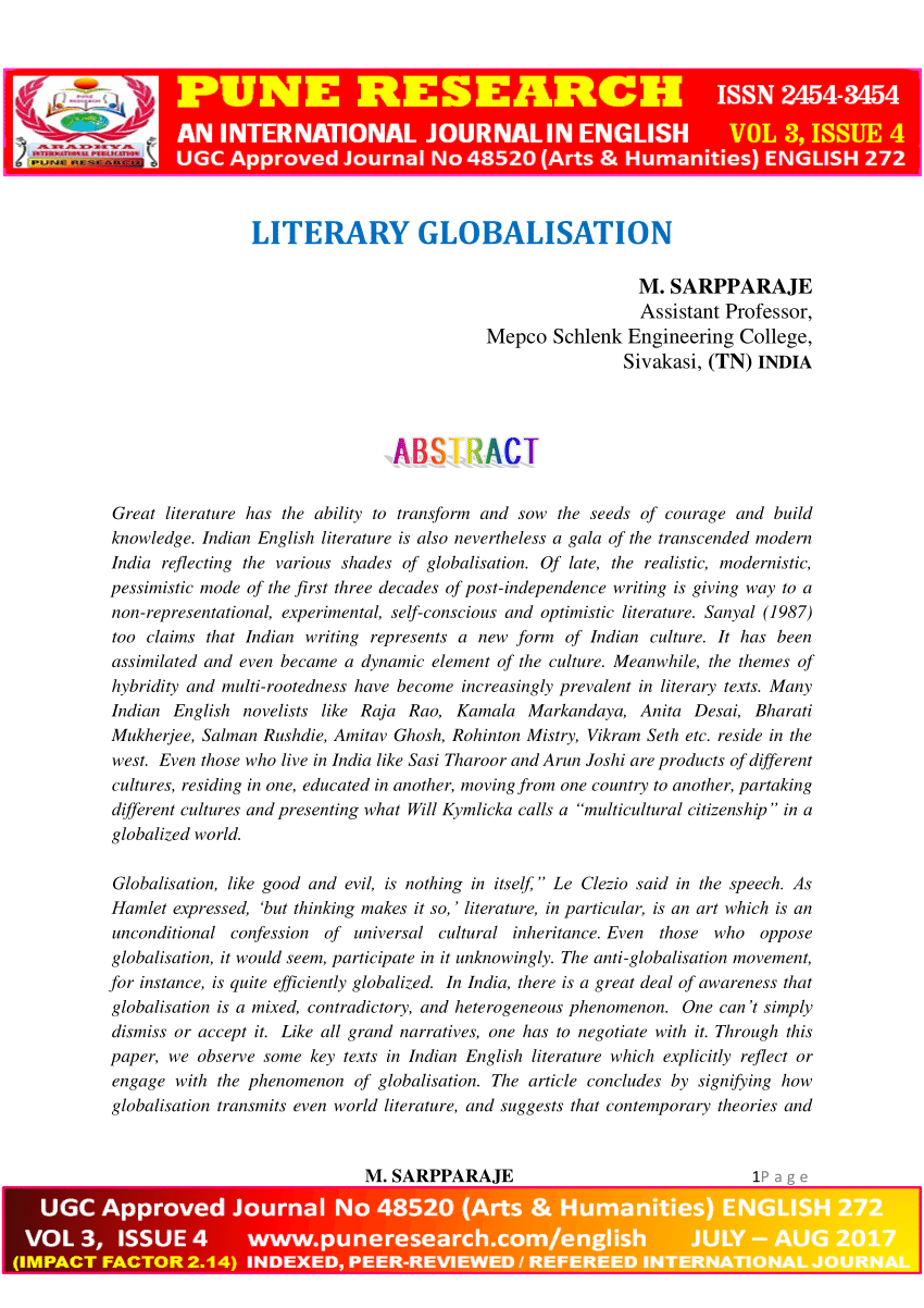literature review on globalisation