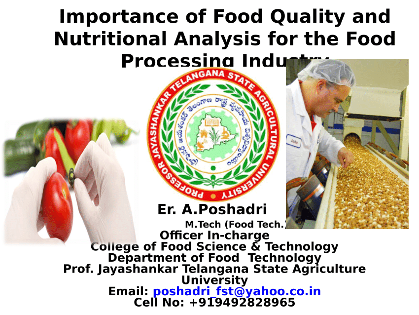 research on food quality