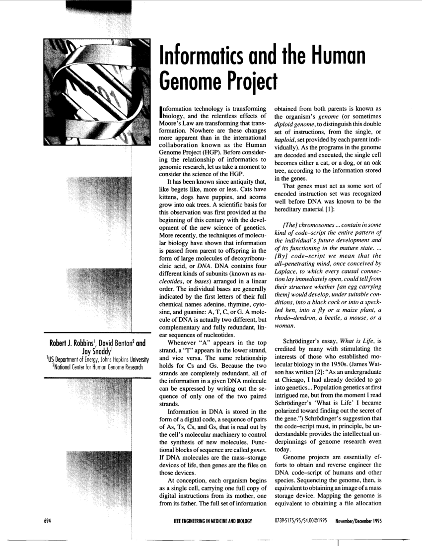 human genome project research paper pdf