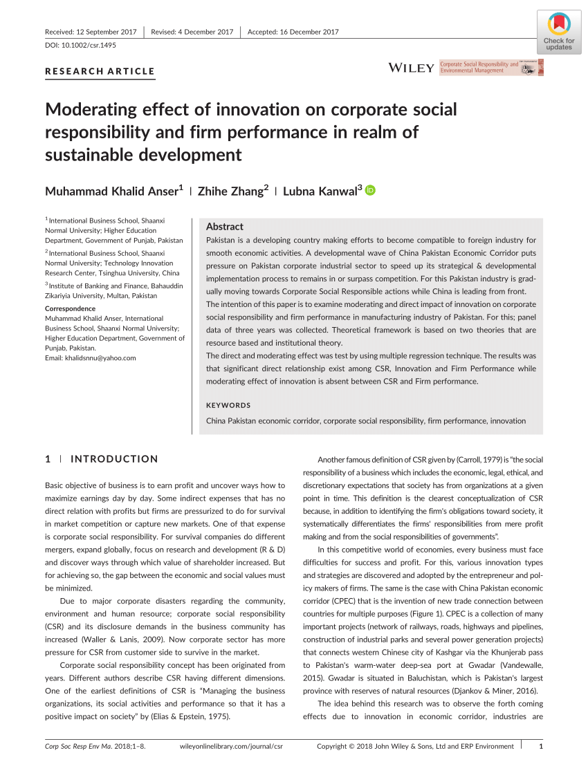 corporate social responsibility and firm performance thesis