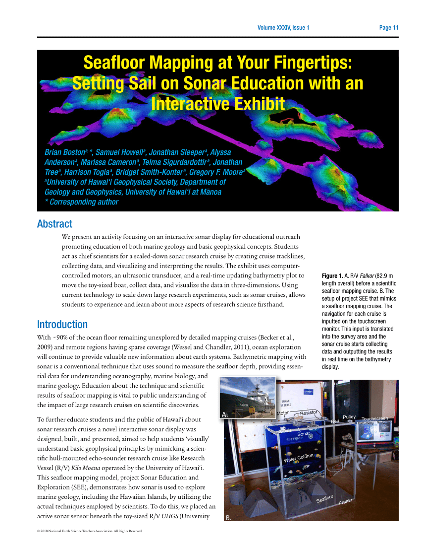 Pdf Seafloor Mapping At Your Fingertips Setting Sail On