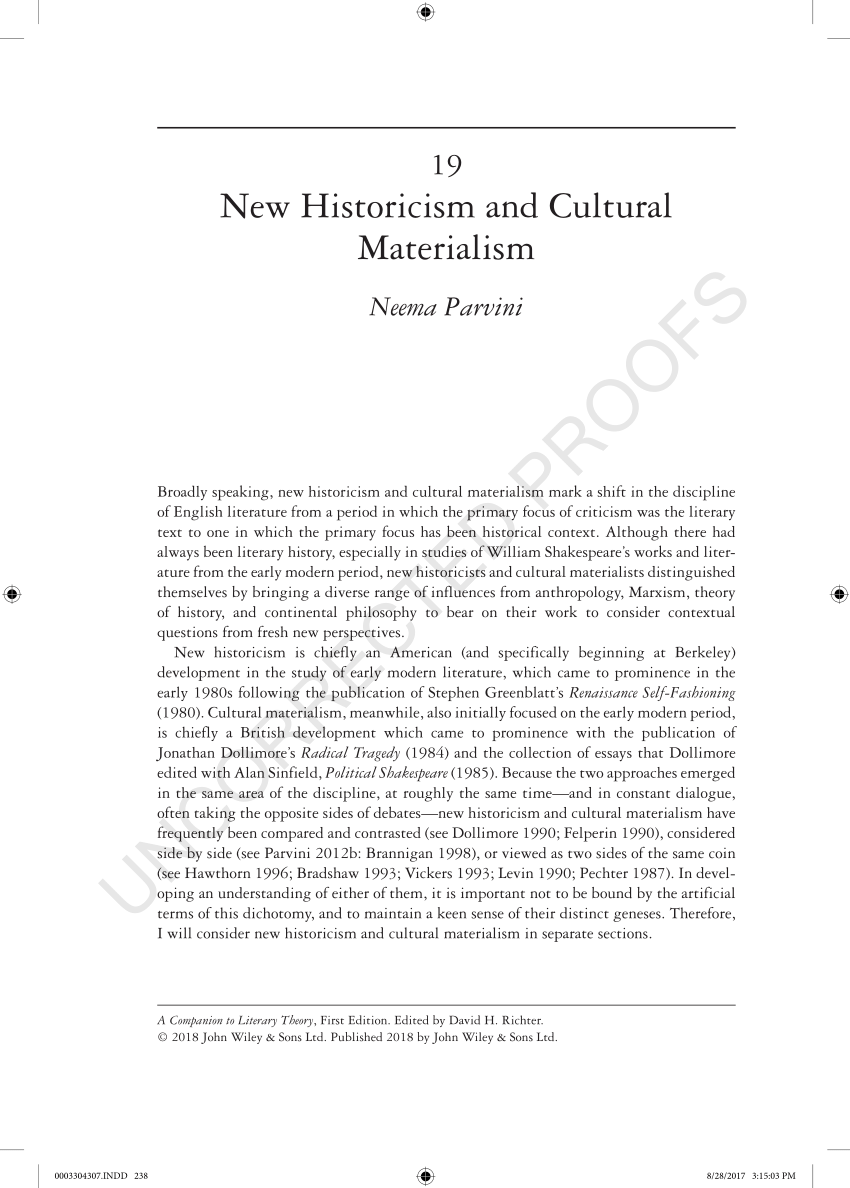 research papers on new historicism