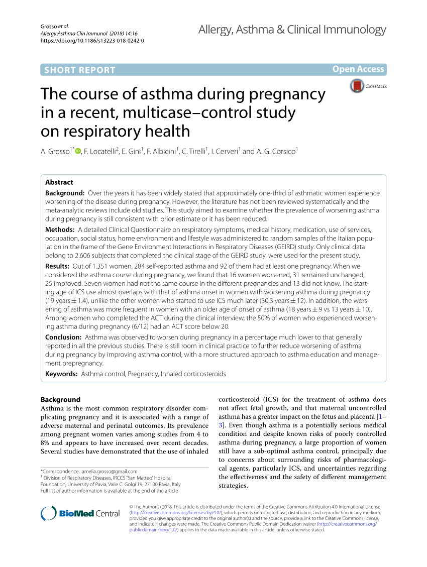 case study asthma in pregnancy