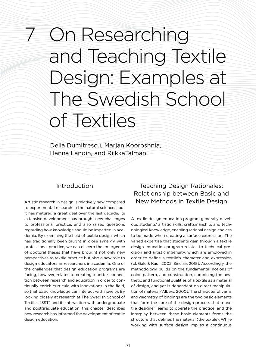 dissertation topics textile design