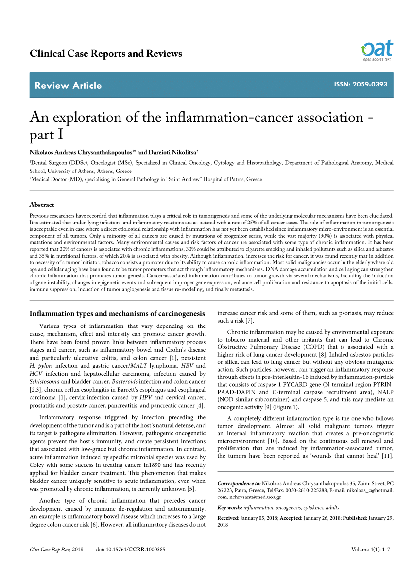 thesis inflammation cancer