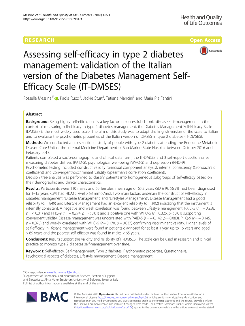 diabetes management self efficacy scale