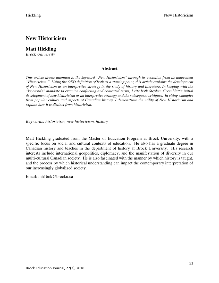 thesis on new historicism pdf