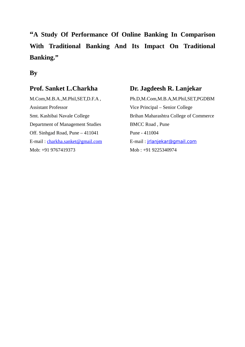 research titles for banking and finance