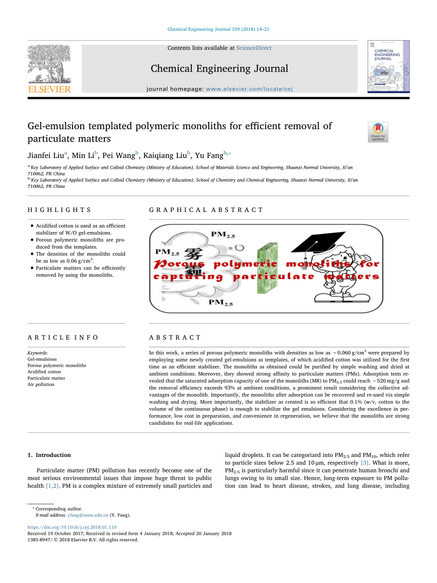 (PDF) chemical engineering journal