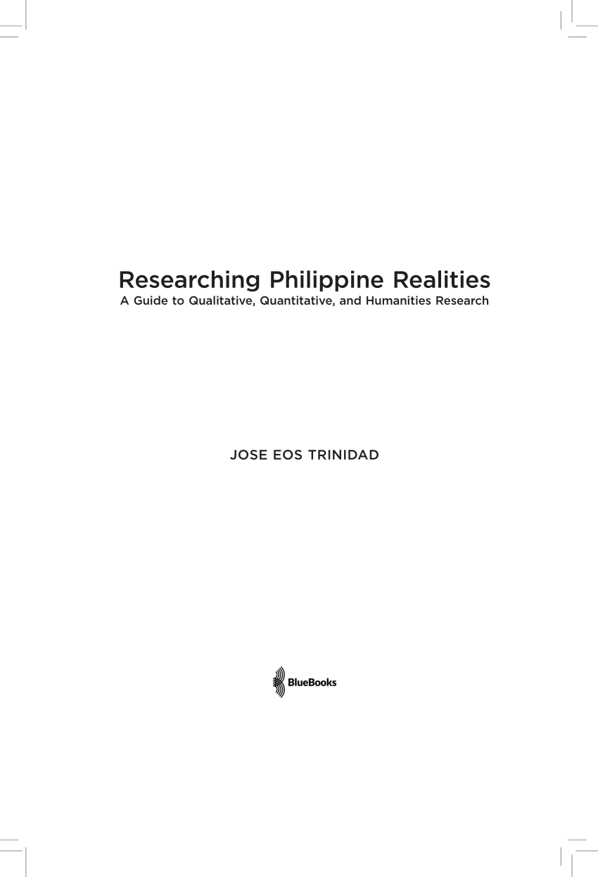 (PDF) Researching Philippine Realities: A Guide to Qualitative, Quantitative, and Humanities ...