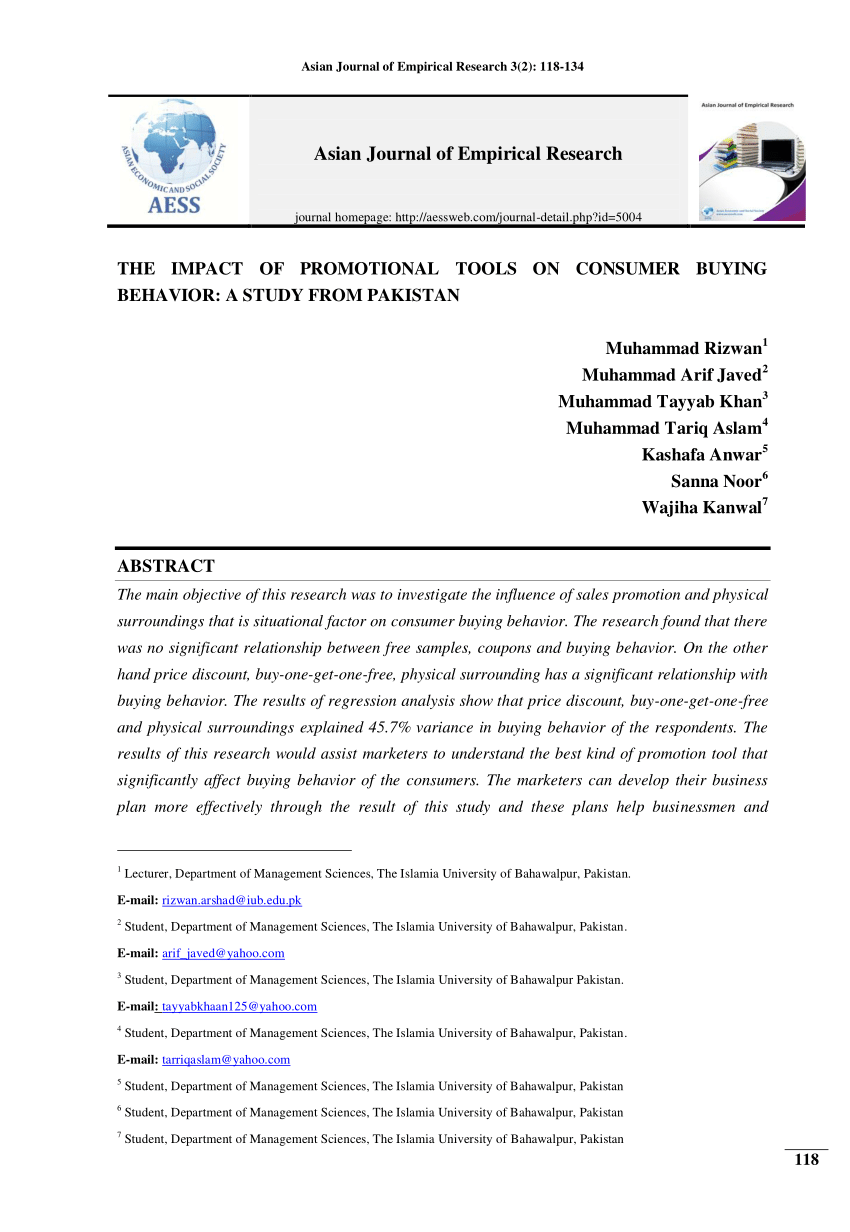 asian journal of empirical research impact factor