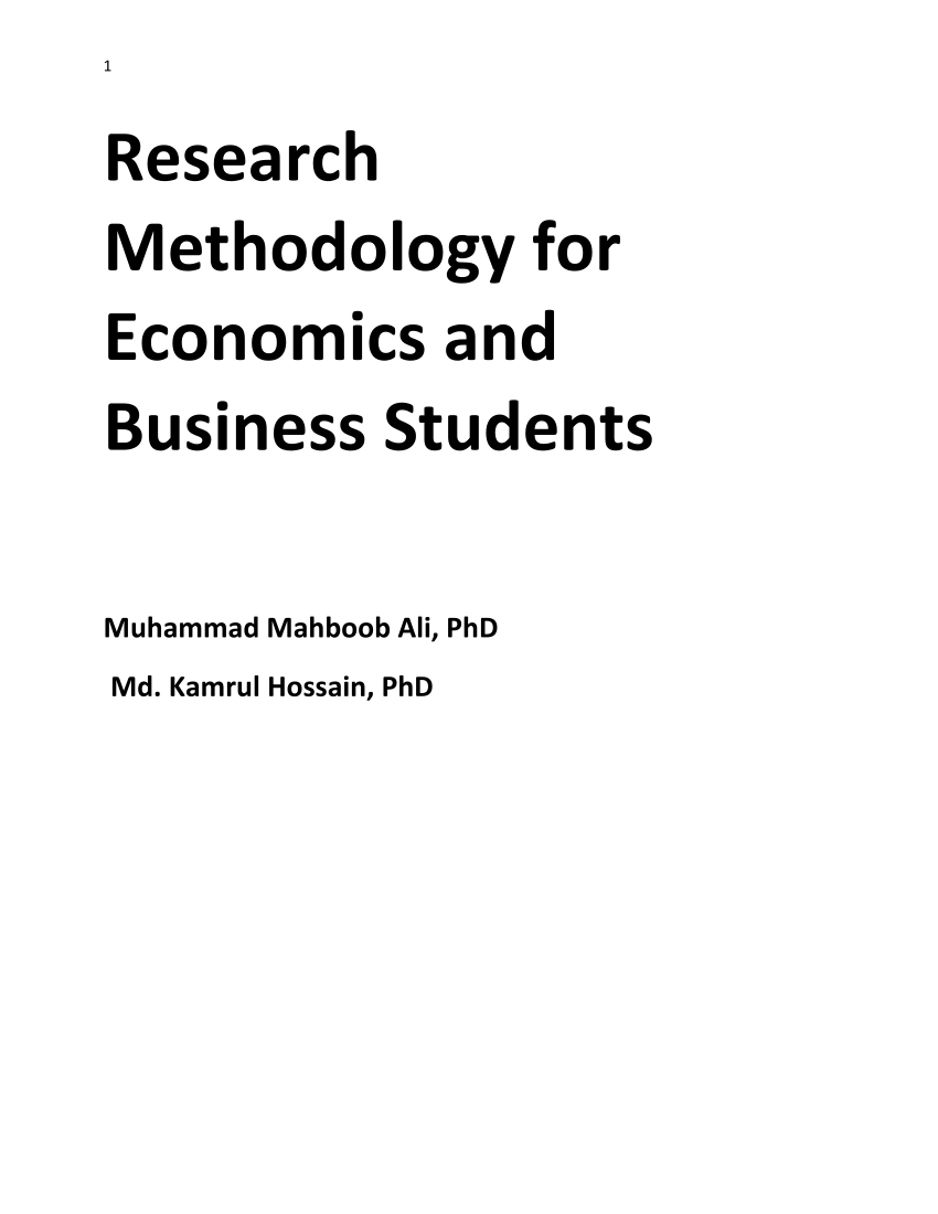 economics research paper pdf