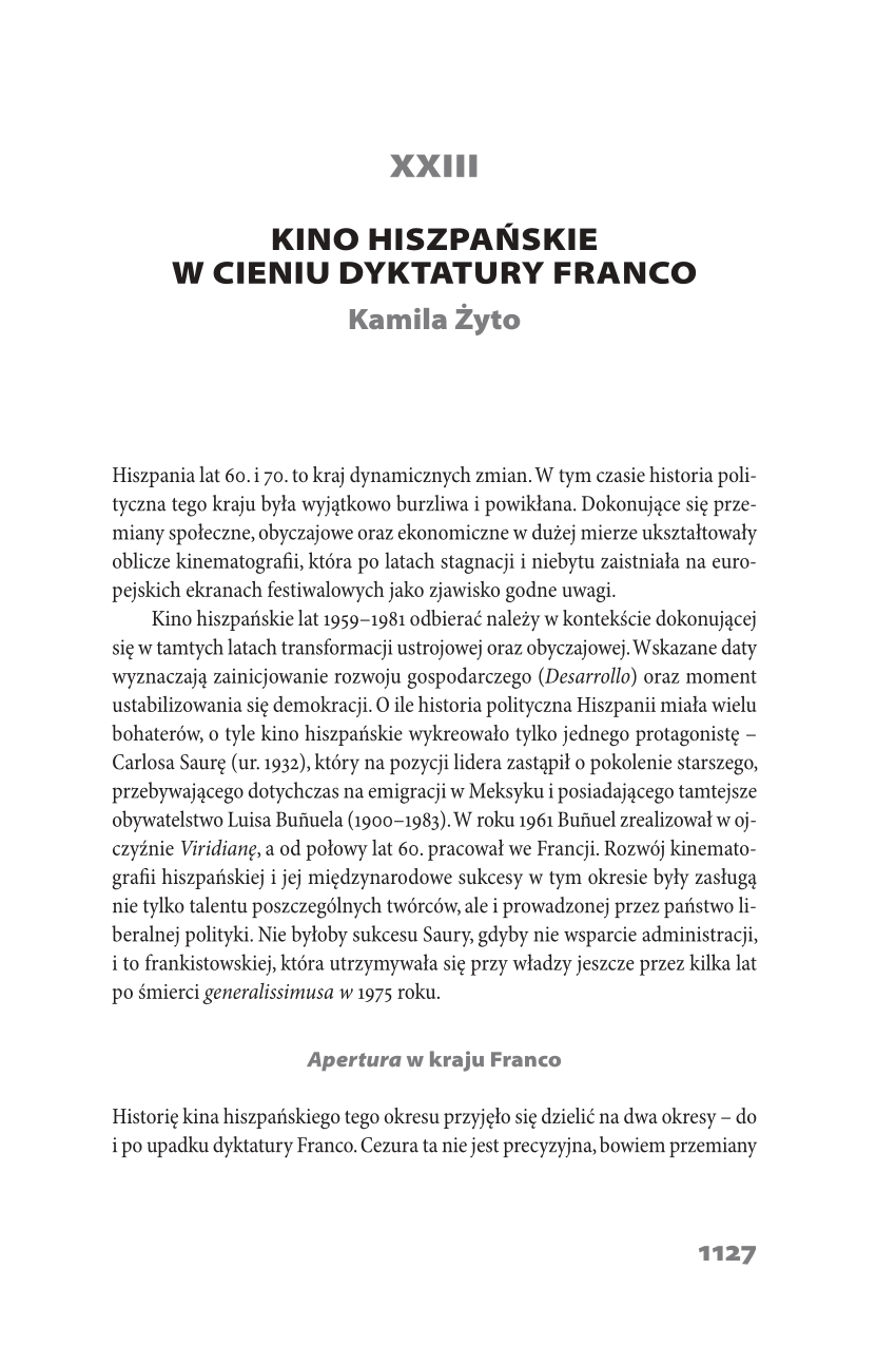 Pdf Kino Hiszpanskie W Cieniu Dyktatury Franco