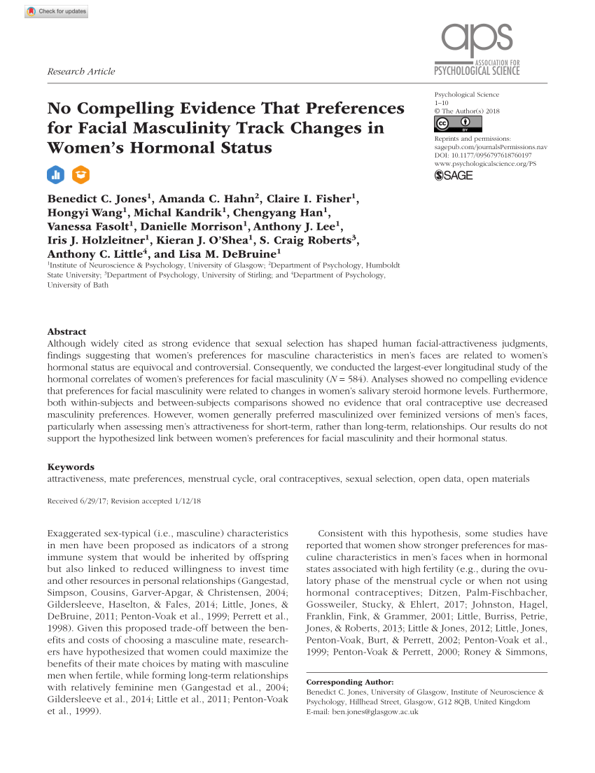 PDF) No Compelling Evidence That Preferences for Facial ...