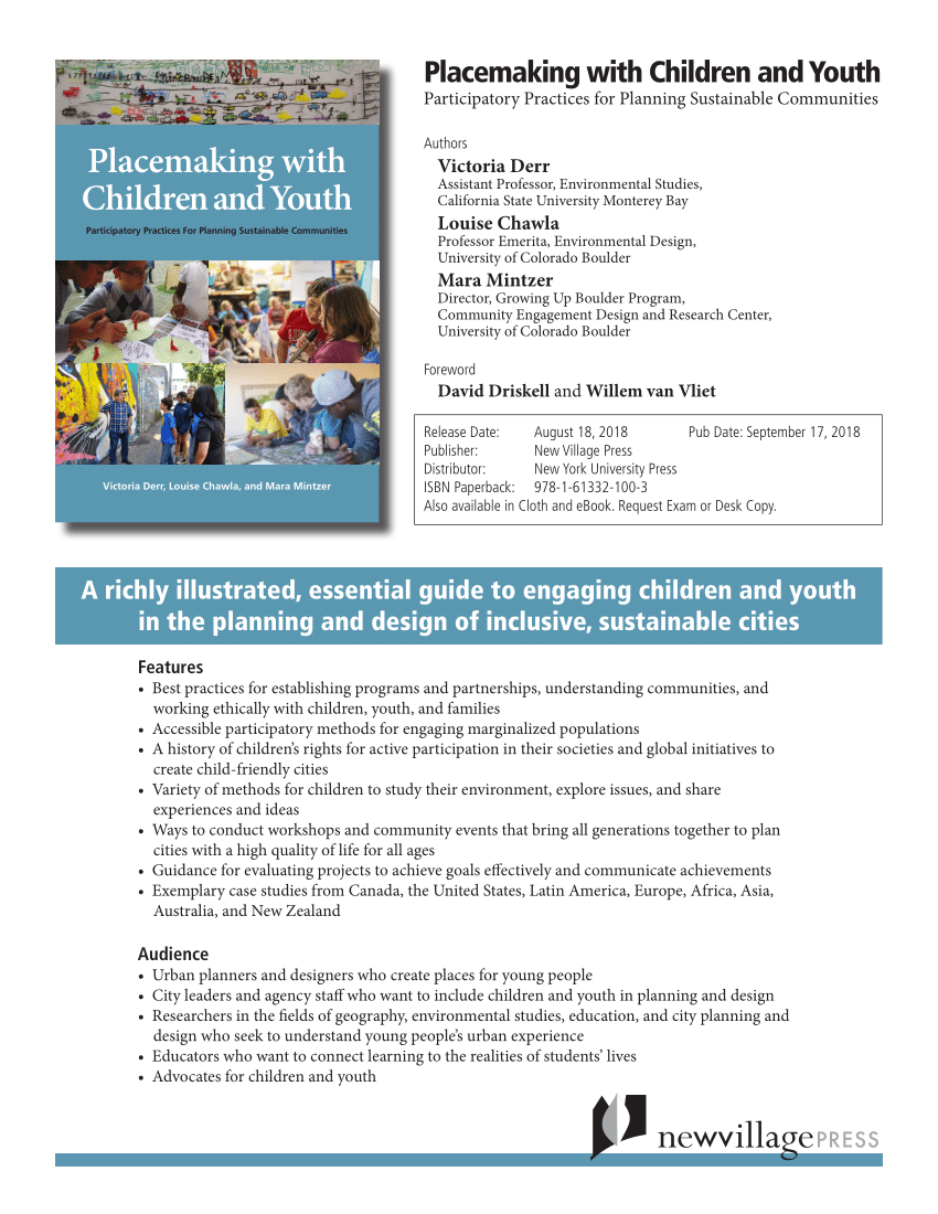 Pdf Placemaking With Children And Youth Participatory Practices