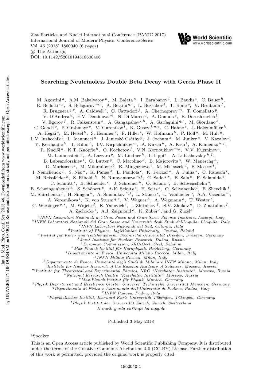 Pdf Searching Neutrinoless Double Beta Decay With Gerda Phase Ii