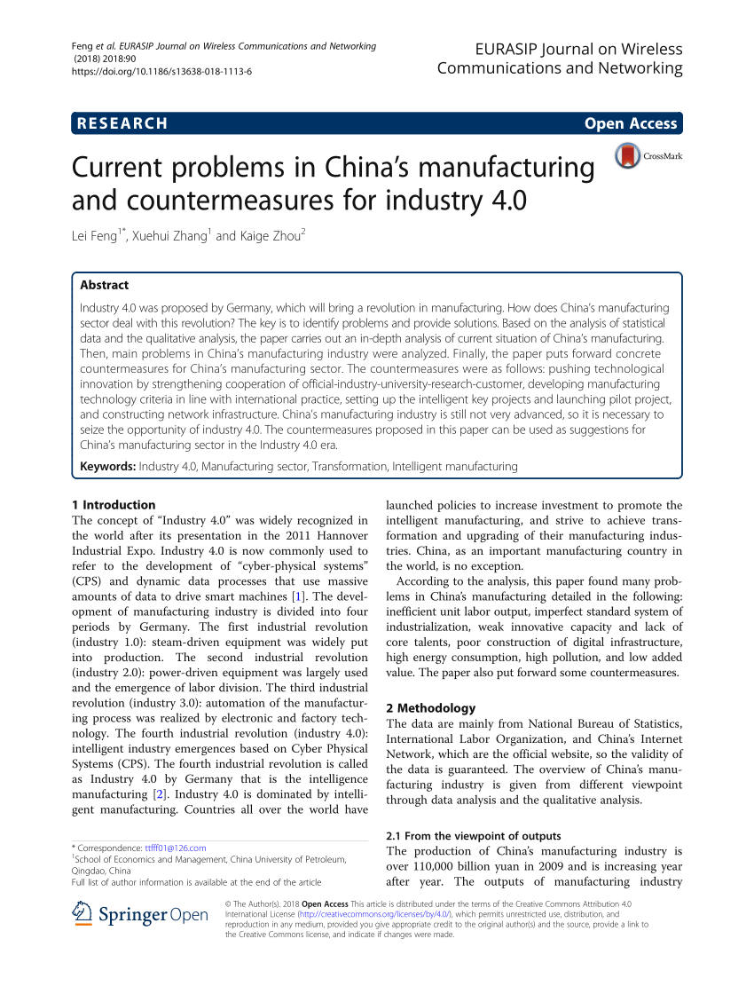 What is the main problem from China's industrialization?