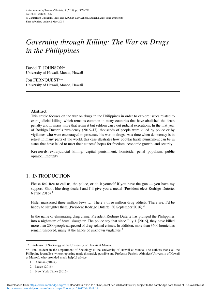 war on drugs in the philippines conclusion essay