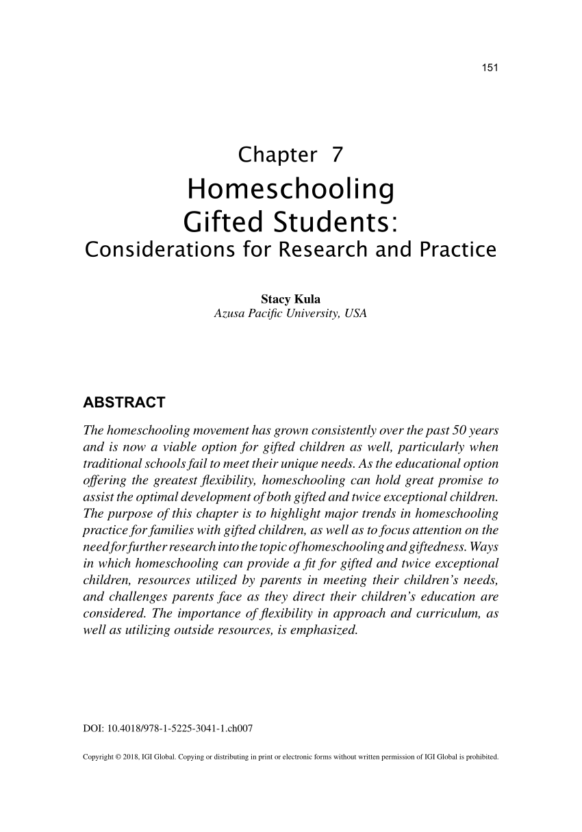 homeschooling research paper