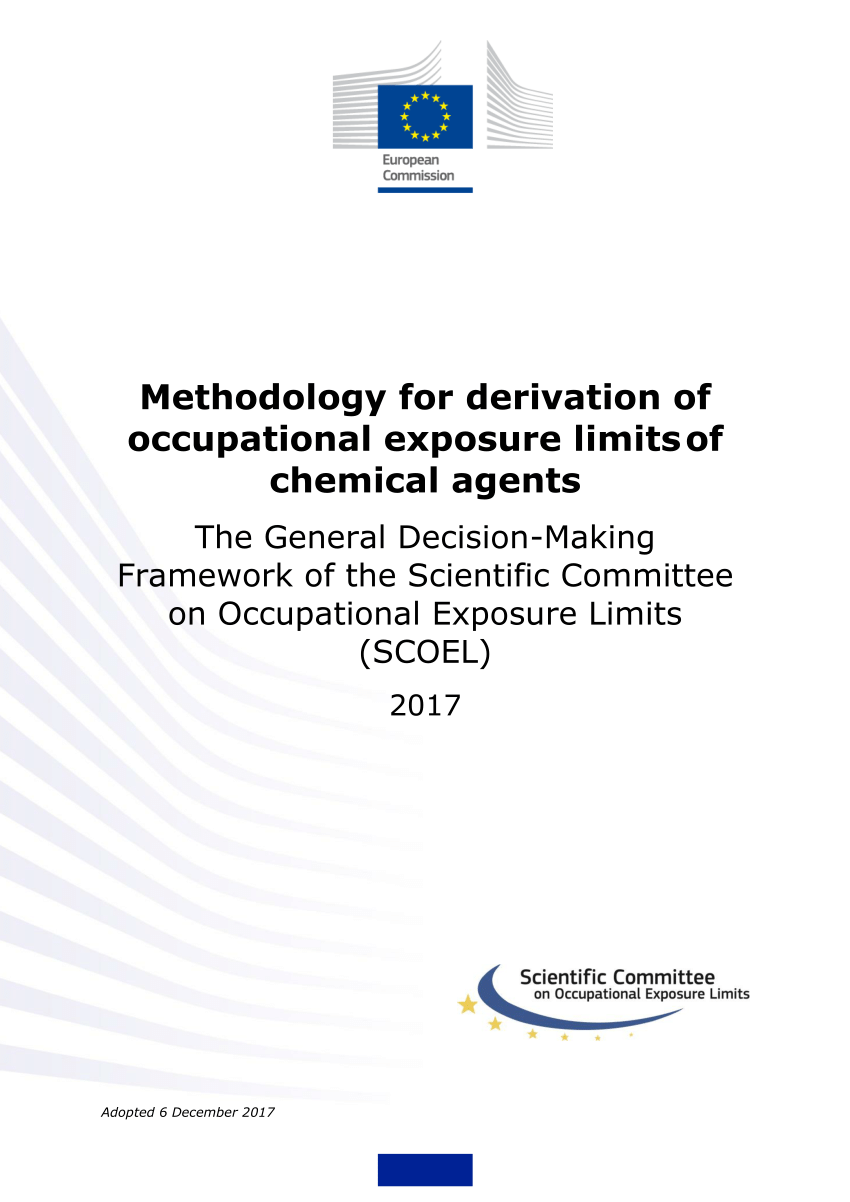 Pdf Methodology For Derivation Of Occupational Exposure Limits Of Chemical Agents The General Decision Making Framework Of The Scientific Committee On Occupational Exposure Limits Scoel 2017