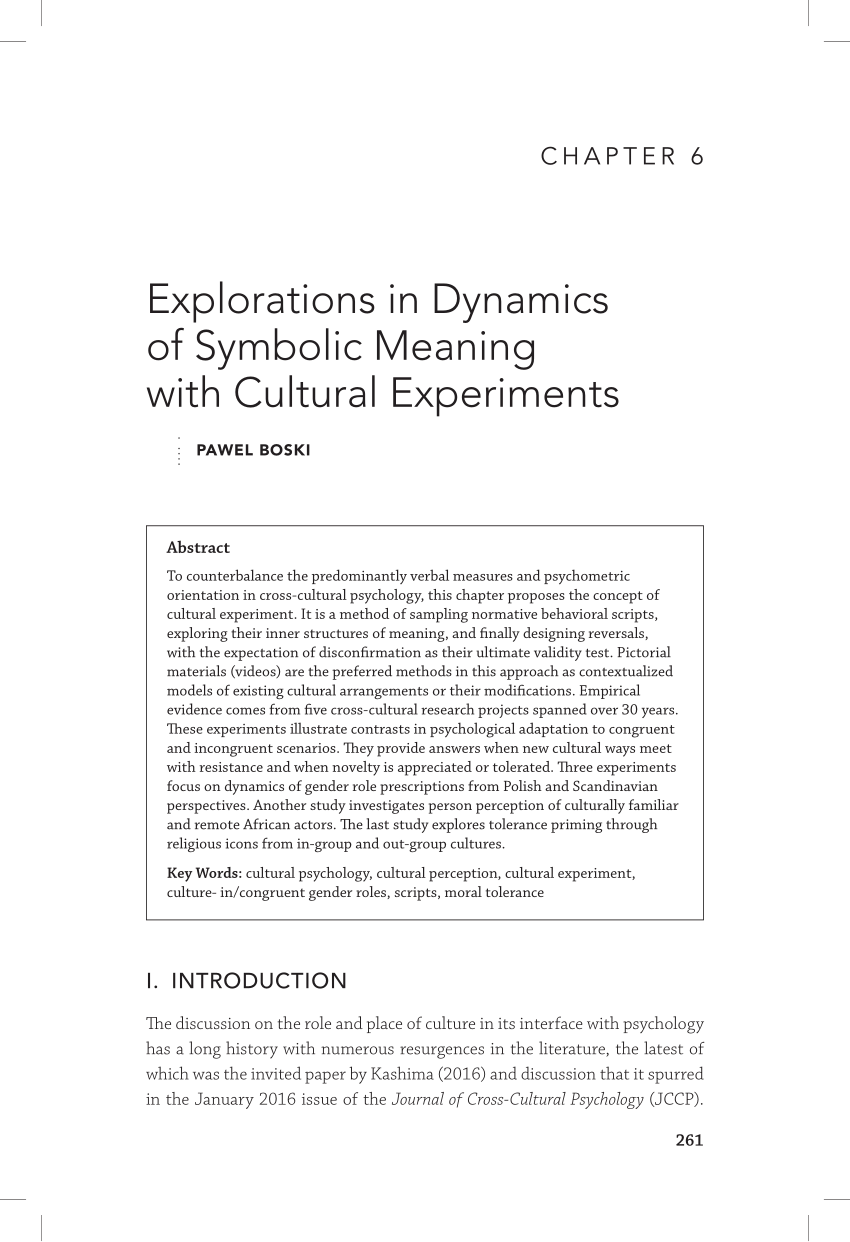 Pdf Explorations In Dynamics Of Symbolic Meaning With Cultural
