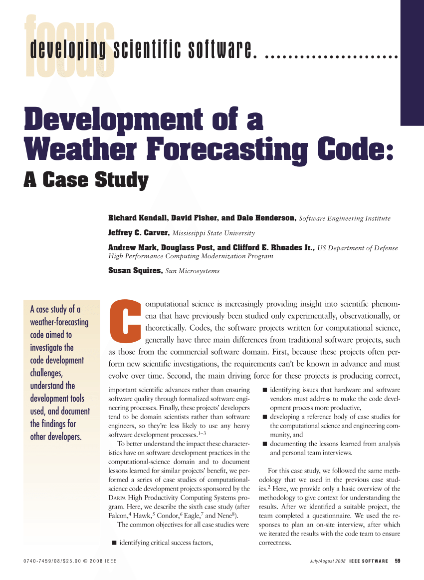 case study on weather forecasting in data science