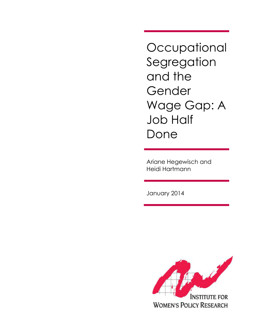 PDF) Occupational segregation and the gender wage gap in the US