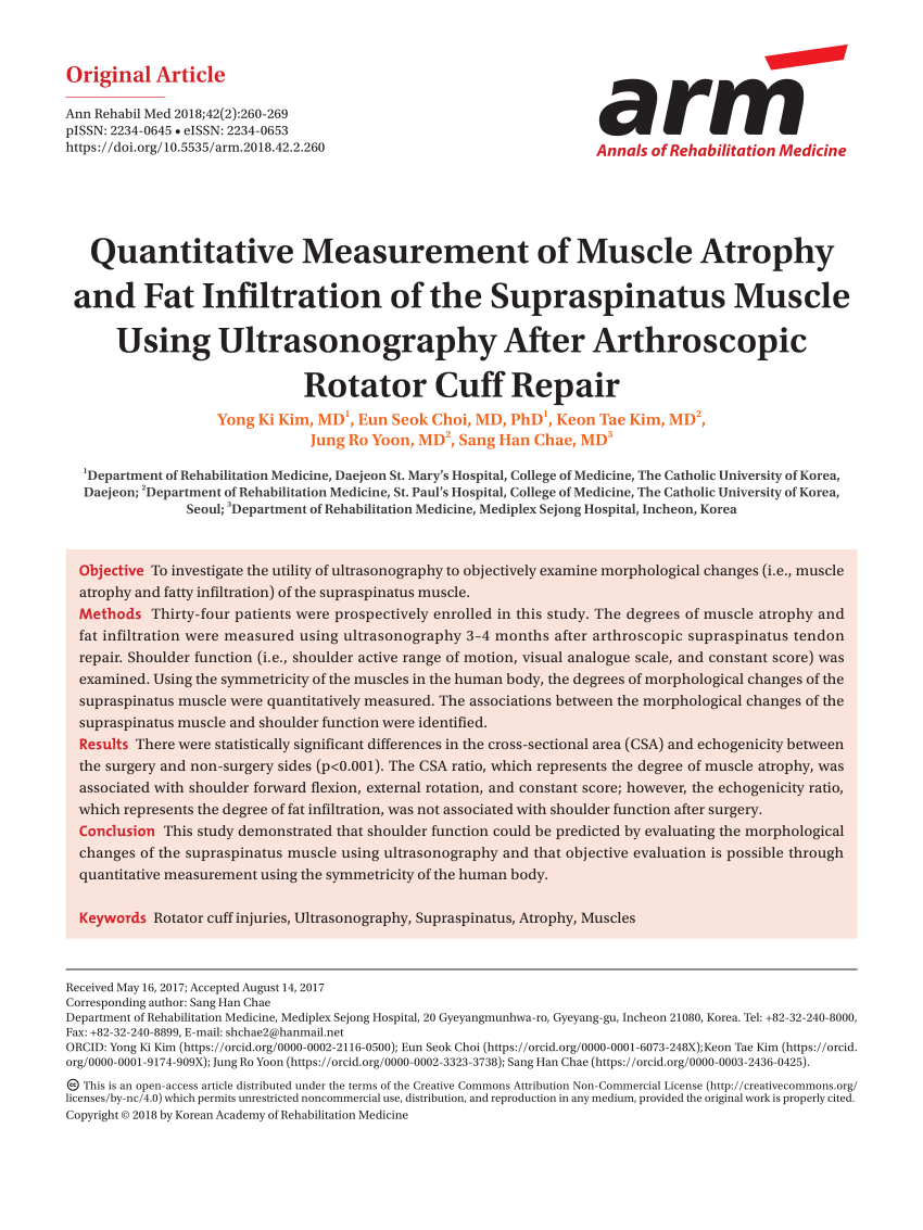 PDF) Quantitative Measurement of Muscle Atrophy and Fat ...
