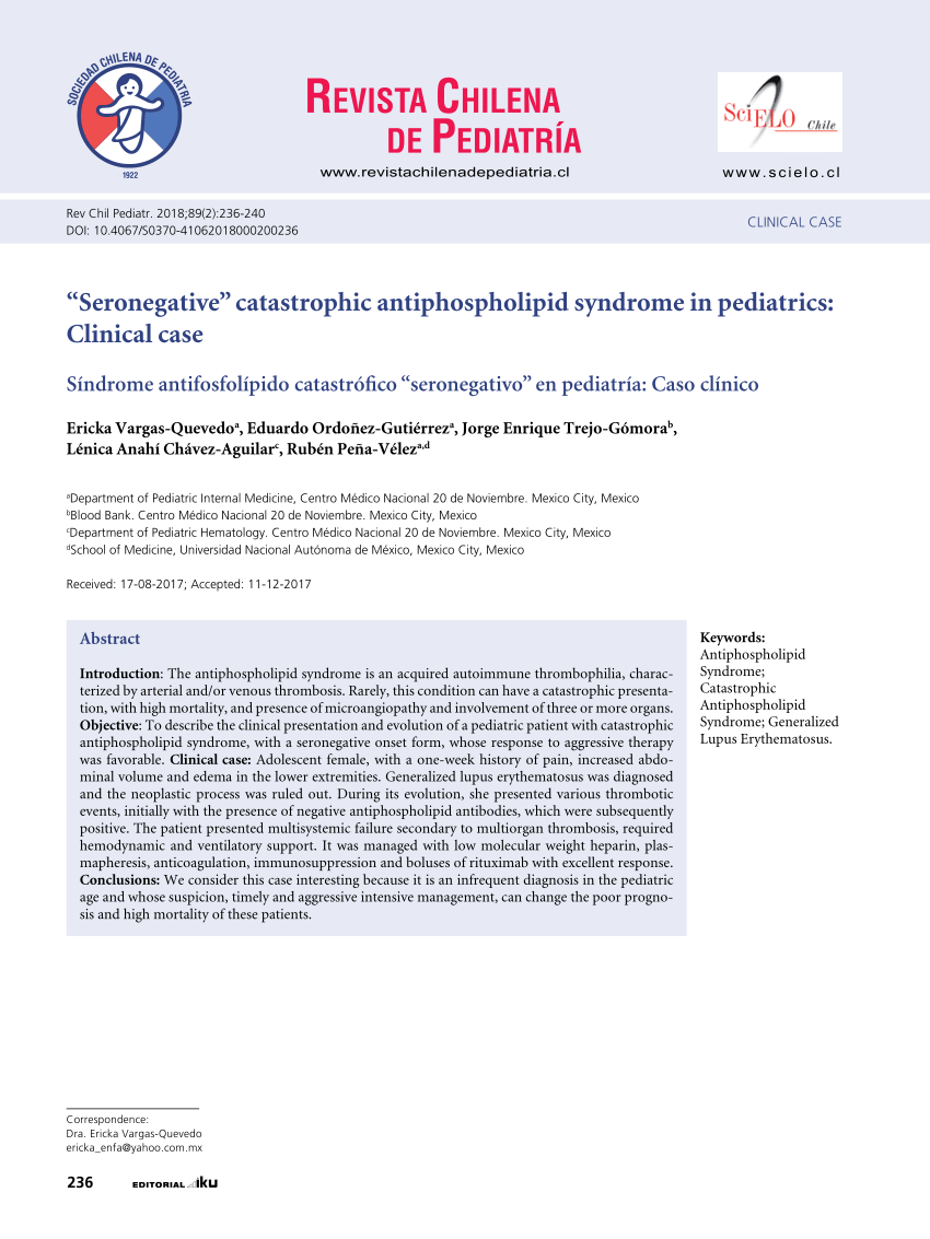 (PDF) "Seronegative" catastrophic antiphospholipid ...