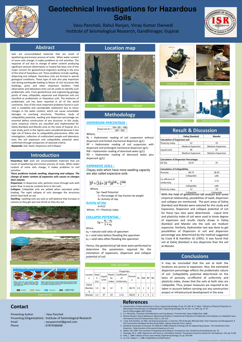 (PDF) Geotechnical Investigations for Hazardous soil