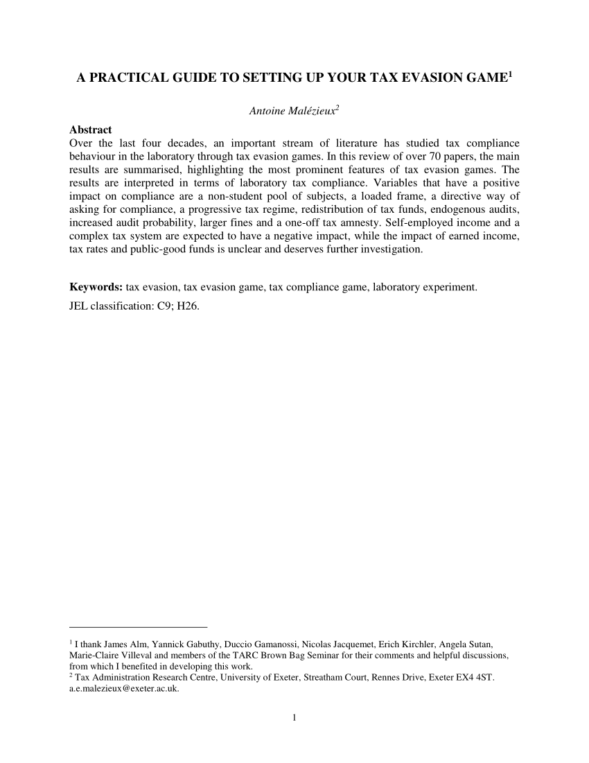 tax evasion socio legal dissertation doc 2007