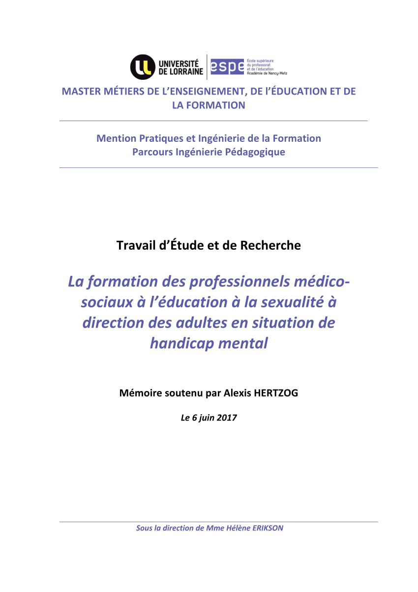 Pdf La Formation Des Professionnels Medico Sociaux A L Education