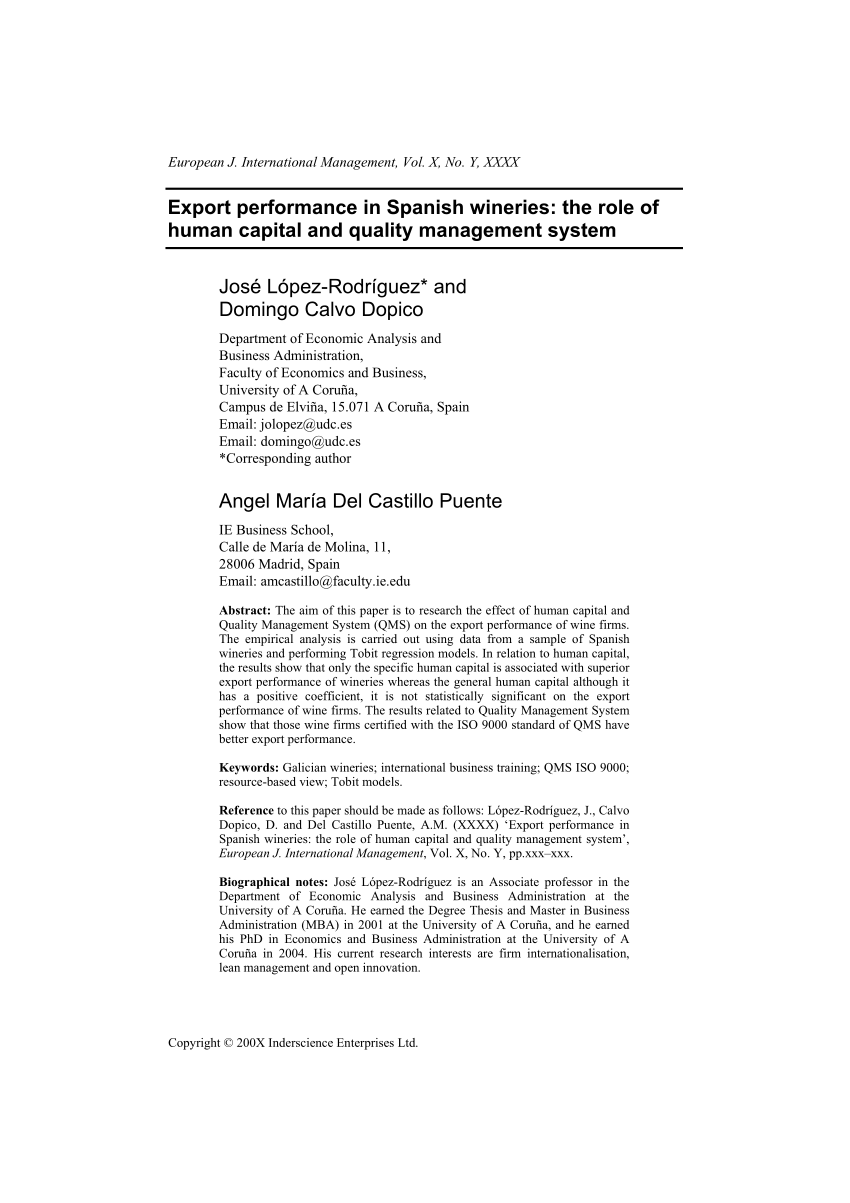 phd thesis on export performance