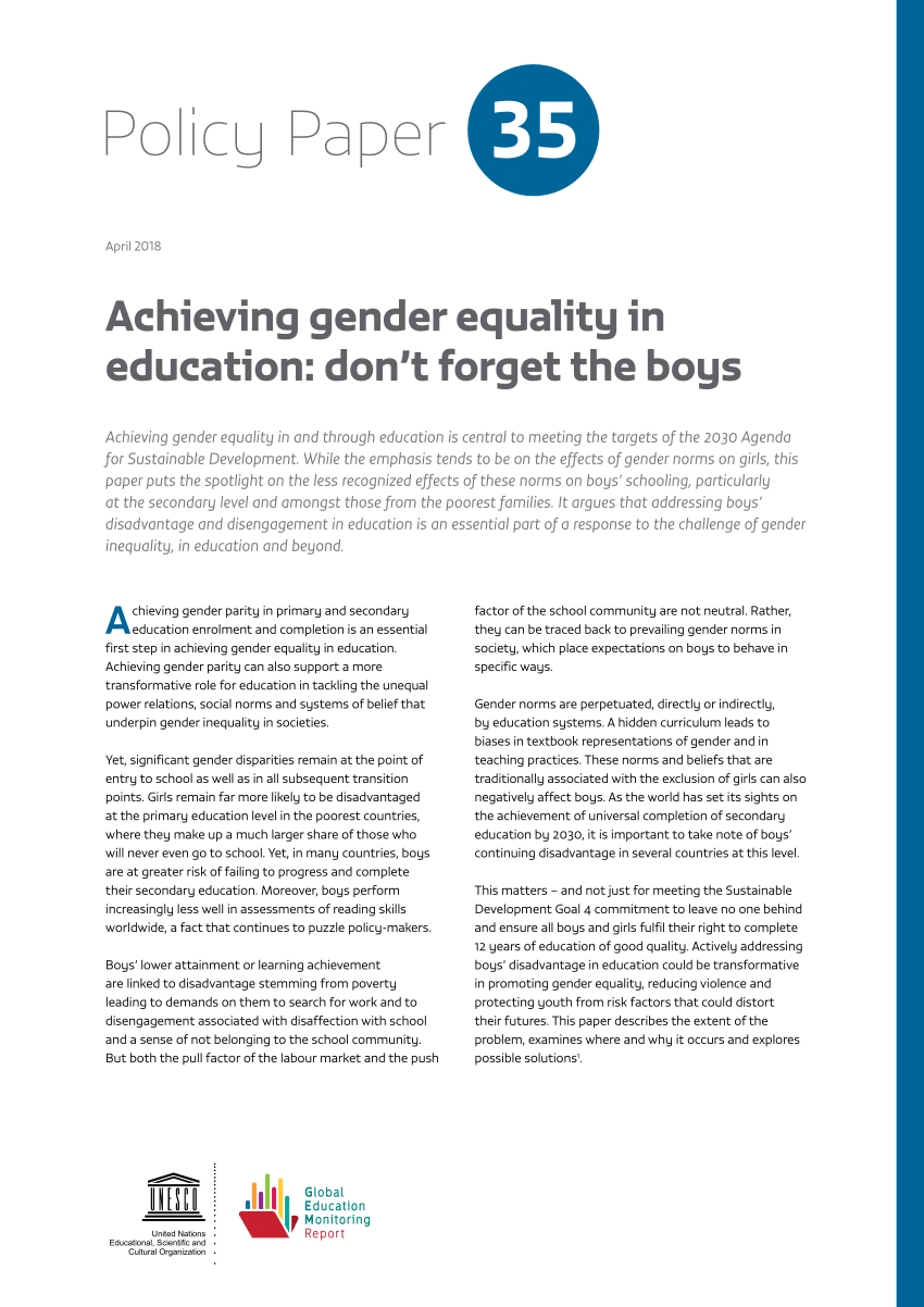 gender equality research essay