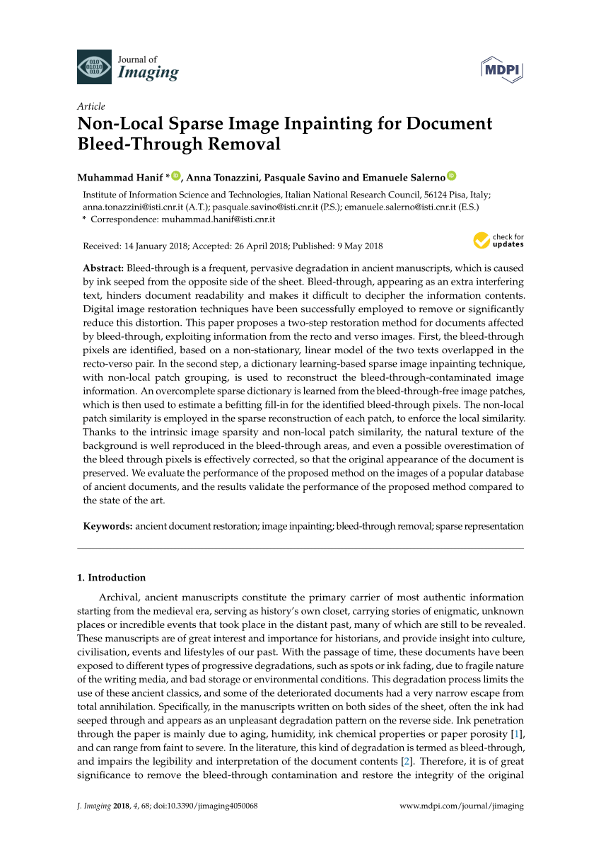 Successful application of ICA for bleed-through removal: (a) RGB