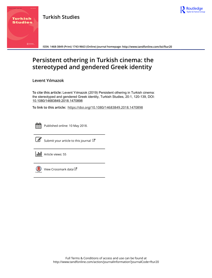 PDF Persistent Othering in Turkish Cinema The Stereotyped and  