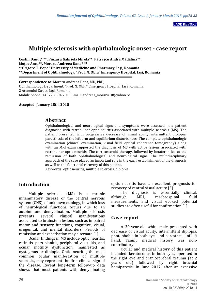 multiple sclerosis case study pdf