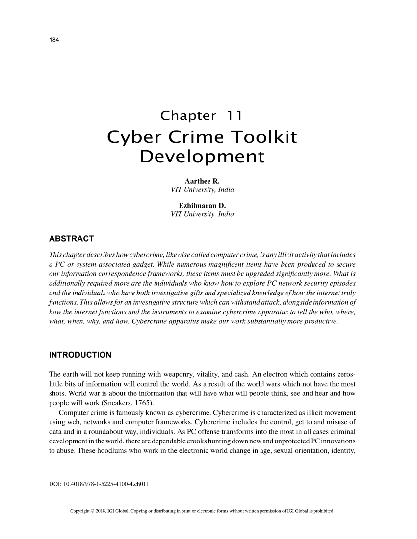 cyber crime research proposal