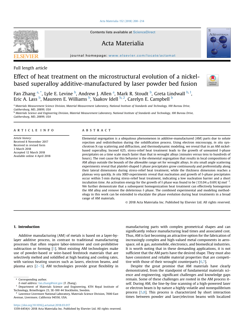 PDF) Effect of heat treatment on the microstructural evolution of