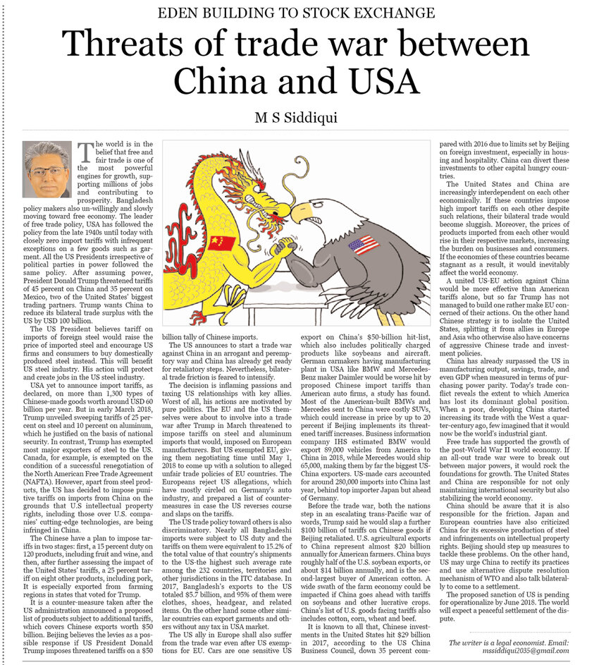 essay on us china trade war